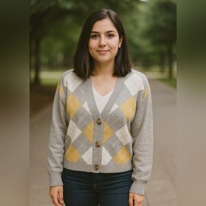 Willow & Wind‎ School Girl Cardigan And Tank 2 Piece Sweater Size Large